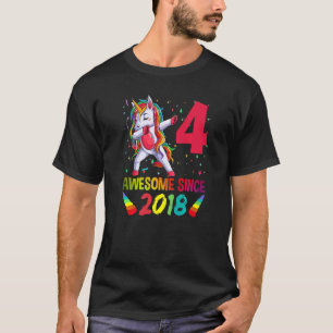 Camiseta Increíble desde el cuarto cumpleaños de Unicornio