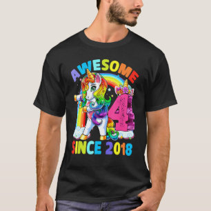 Camiseta Increíble desde el cuarto cumpleaños de Unicornio