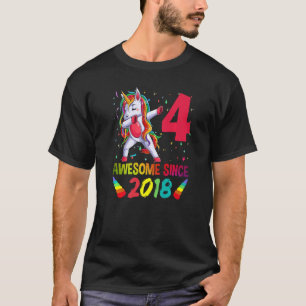 Camiseta Increíble desde el cuarto cumpleaños de Unicornio