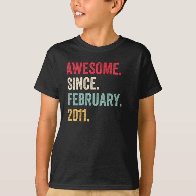 Camiseta Increíble desde el cumpleaños de febrero de 2011 (Anverso)