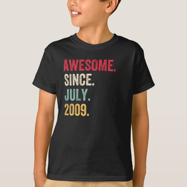 Camiseta Increíble desde el cumpleaños de julio de 2009 (Anverso)