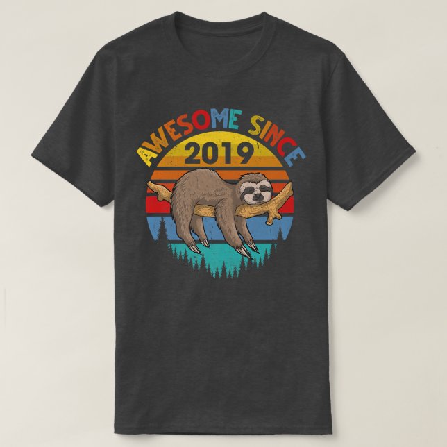Camiseta Increíble desde el cumpleaños de Sloth 2019 de 3 a (Diseño del anverso)