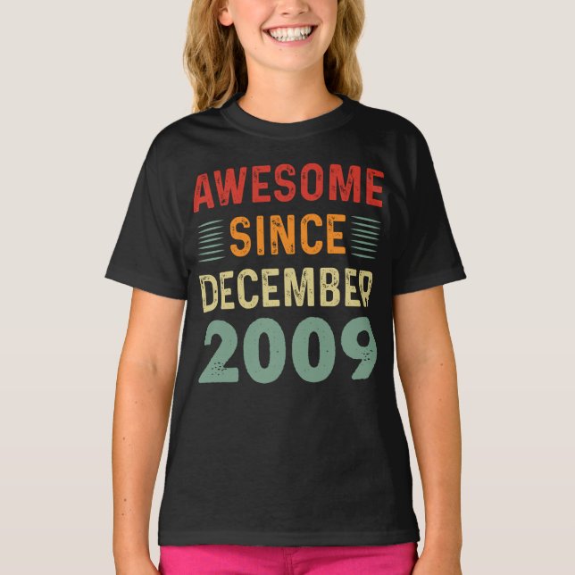 Camiseta Increíble desde el cumpleaños vintage de diciembre (Anverso)