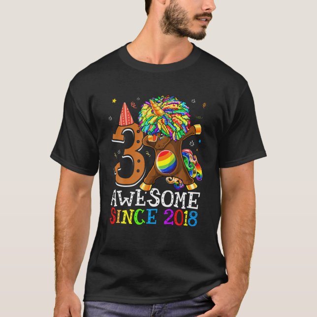 Camiseta Increíble desde el tercer cumpleaños de Unicornio  (Anverso)