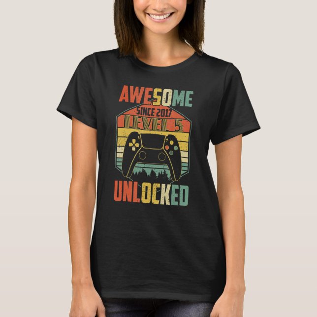 Camiseta Increíble desde el videojuego de nivel 5 desbloque (Anverso)