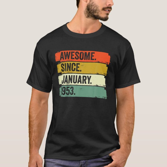 Camiseta Increíble Desde Enero De 1953 69º Cumpleaños 69 Añ (Anverso)