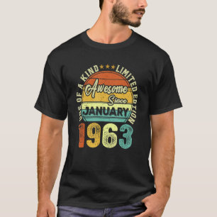 Camiseta Increíble desde enero de 1963 60º cumpleaños 60 añ