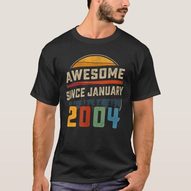 Camiseta Increíble desde enero de 2004 19 años (Anverso)
