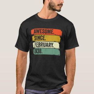 Camiseta Increíble Desde Febrero De 1938 84º Cumpleaños 84