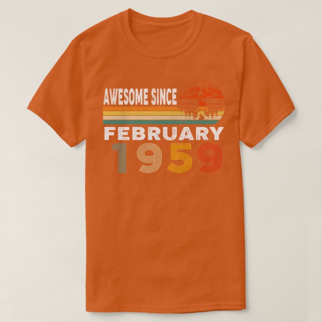 Camiseta Increíble desde febrero de 1959 (Diseño del anverso)