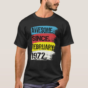 Camiseta Increíble desde febrero de 1972 Pisces Aquarius 50