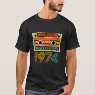 Camiseta Increíble desde febrero de 1974 50 años de edad 50