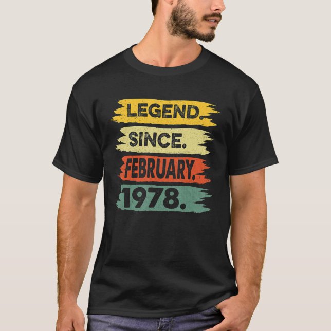 Camiseta Increíble desde febrero de 1978 45º regalo de cump (Anverso)