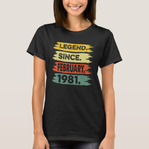 Camiseta Increíble desde febrero de 1981 42º regalo de cump