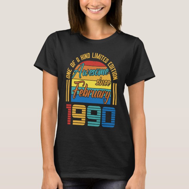 Camiseta Increíble desde febrero de 1990 33 años de edad 33 (Anverso)