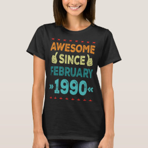 Camiseta Increíble desde febrero de 1990 33 años de edad 33