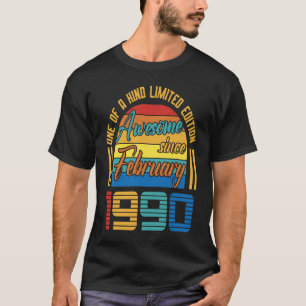Camiseta Increíble desde febrero de 1990 33 años de edad 33