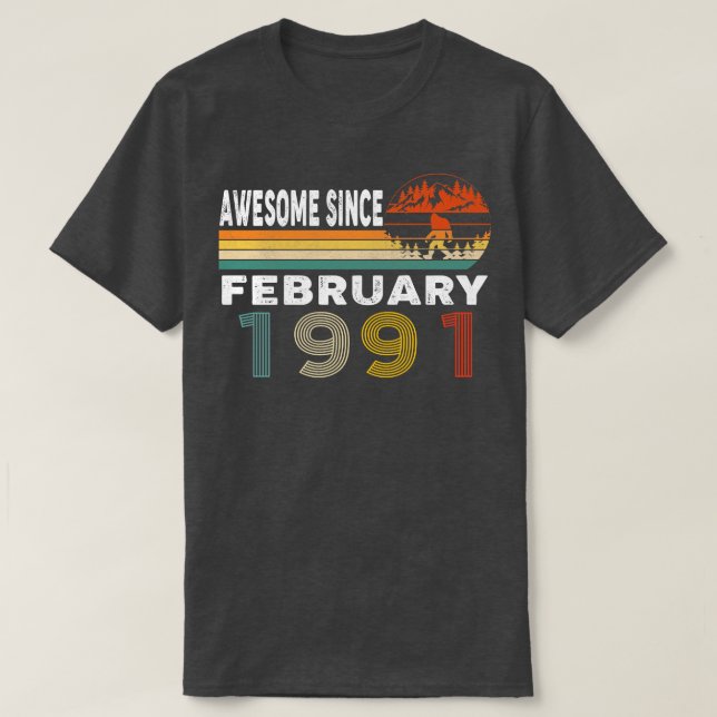 Camiseta Increíble desde febrero de 1991 (Diseño del anverso)