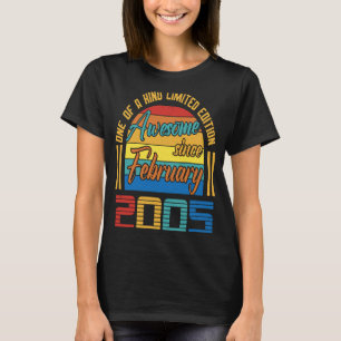 Camiseta Increíble desde febrero de 2005 18 años de edad