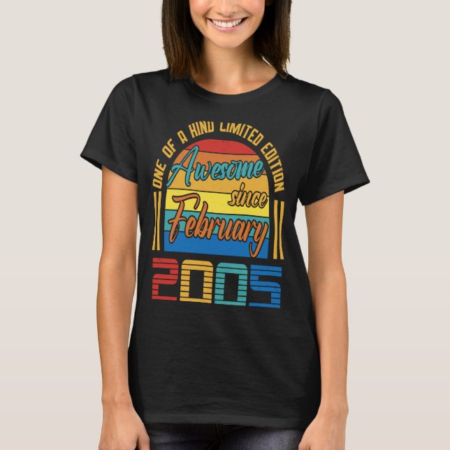 Camiseta Increíble desde febrero de 2005 18 años de edad (Anverso)