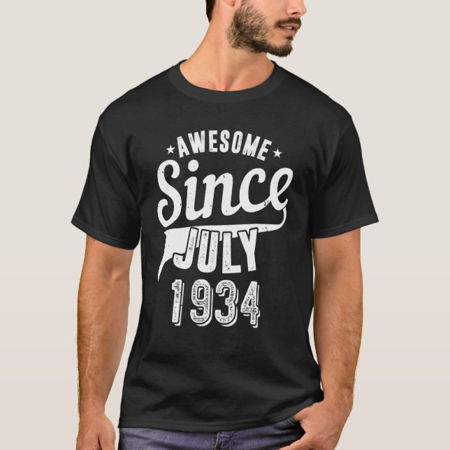 Camiseta Increíble desde julio de 1934, feliz mi 88º nacimi (Anverso)