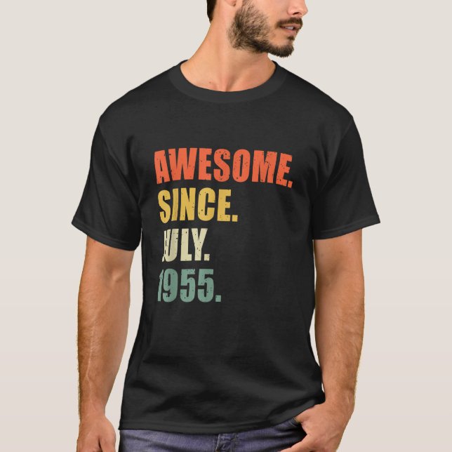 Camiseta Increíble desde julio de 1955 cumpleaños de 67 año (Anverso)