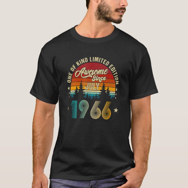 Camiseta Increíble desde julio de 1966 56º cumpleaños 56 añ (Anverso)