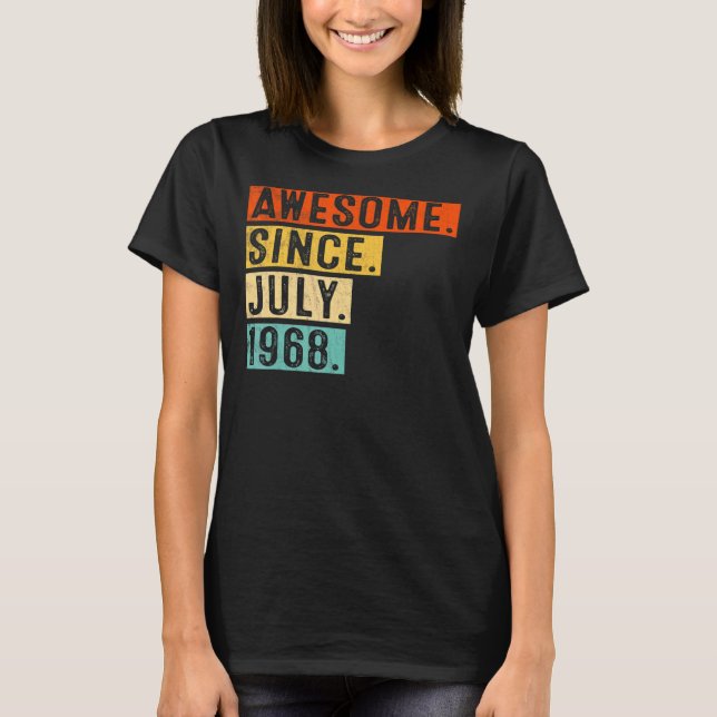 Camiseta Increíble desde julio de 1968: 54º cumpleaños (Anverso)