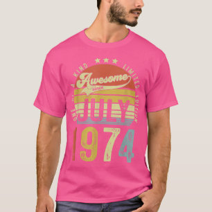Camiseta Increíble desde julio de 1974, 48º cumpleaños de l