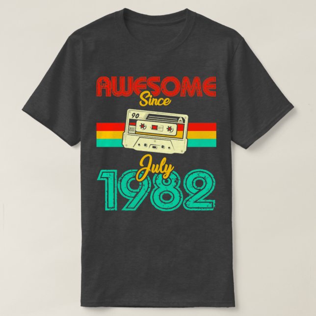 Camiseta Increíble desde julio de 1982 (Diseño del anverso)