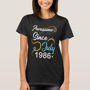 Camiseta Increíble desde julio de 1986 Feliz cumpleaños, 37