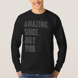 Camiseta Increíble desde julio de 1988 34 años