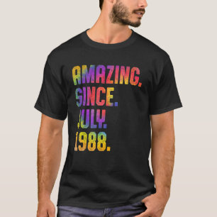Camiseta Increíble desde julio de 1988 35 años de edad cump