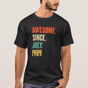 Camiseta Increíble desde julio de 1989, 33 años, 33 años, c