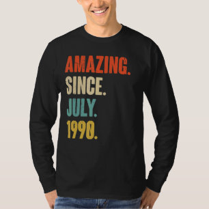 Camiseta Increíble desde julio de 1990 Regalo 32 años de an