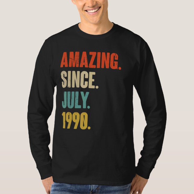 Camiseta Increíble desde julio de 1990 Regalo 32 años de an (Anverso)