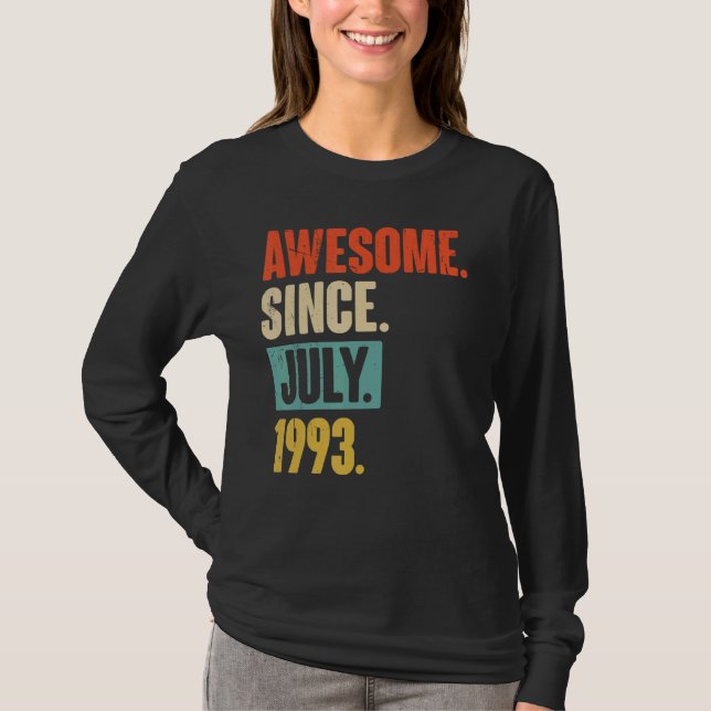 Camiseta Increíble desde julio de 1993 29 años (Anverso)
