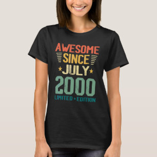 Camiseta Increíble desde julio de 2000 22nd Birthday Retro