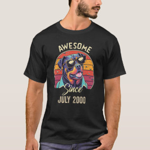 Camiseta Increíble desde julio de 2000 cumpleaños Rottweile