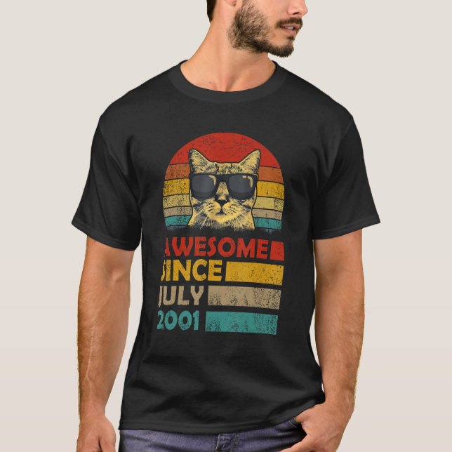 Camiseta Increíble desde julio de 2001: 22º gato por cumple (Anverso)