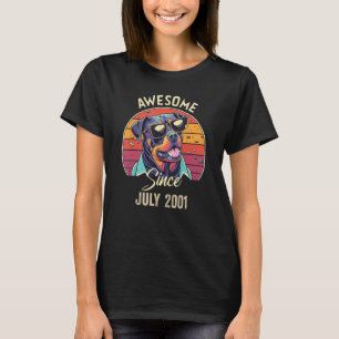 Camiseta Increíble desde julio de 2001 Cumpleaños Rottweile
