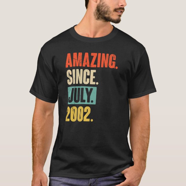 Camiseta Increíble desde julio de 2002 20 años (Anverso)