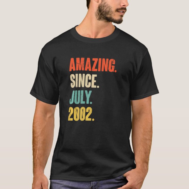 Camiseta Increíble desde julio de 2002 20 años (Anverso)