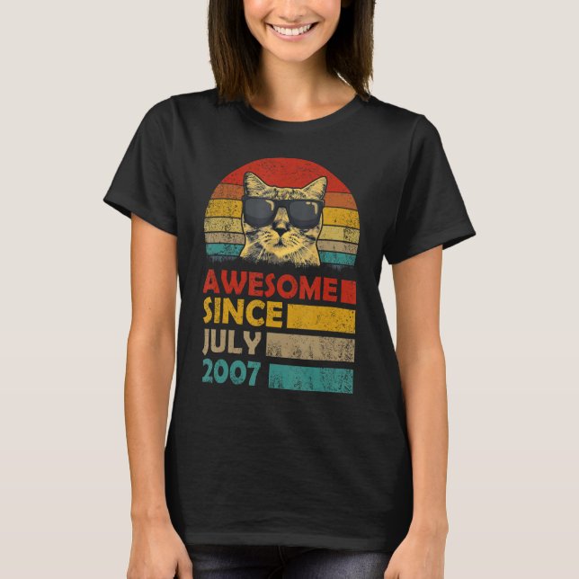 Camiseta Increíble desde julio de 2007: 16.º gato por cumpl (Anverso)