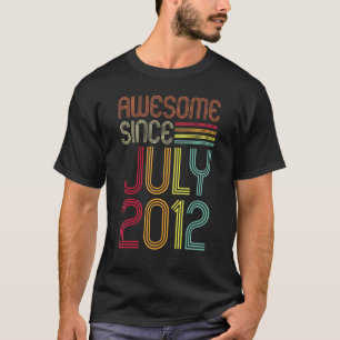 Camiseta Increíble desde julio de 2012 10 cumpleaños Retro
