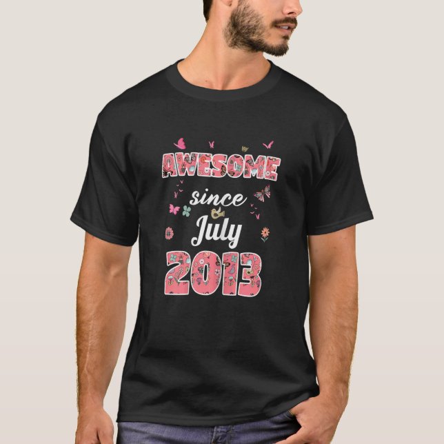 Camiseta Increíble desde julio de 2013, cumpleaños 2013 (Anverso)