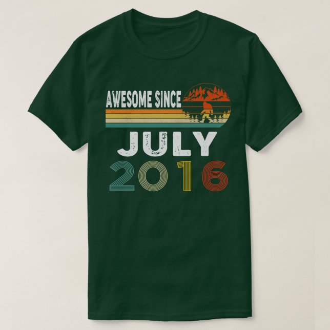 Camiseta Increíble desde julio de 2016 (Diseño del anverso)