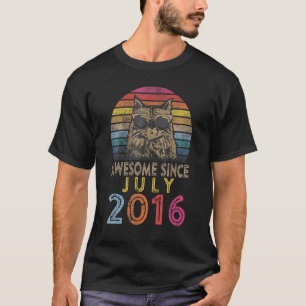 Camiseta Increíble desde julio de 2016 7 años de edad 7 cum