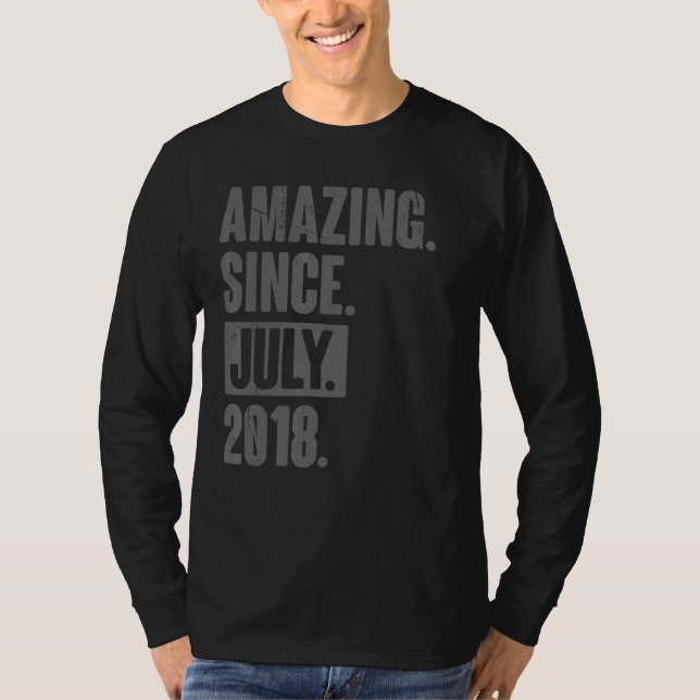 Camiseta Increíble desde julio de 2018, cuarto cumpleaños d (Anverso)