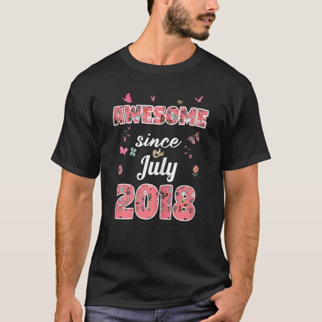Camiseta Increíble desde julio de 2018, cumpleaños 2018 (Anverso)